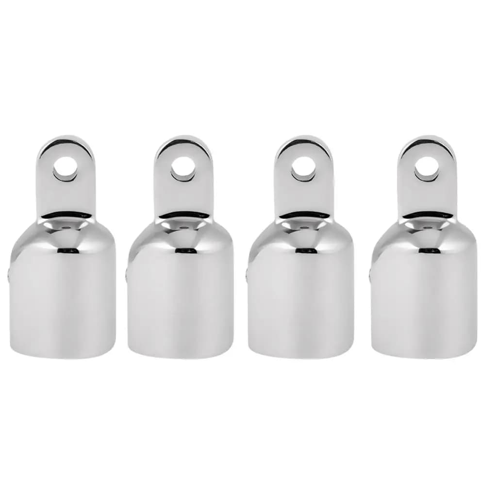 4 Stück Heavy Duty Marine Boat EyeTube Endkappe Edelstahl Bimini Top Fitting Hardware 25 mm Baldachin Außenrohr Augenende