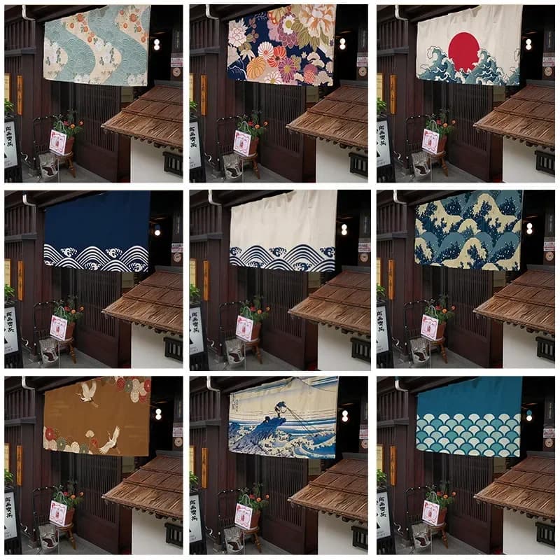 Japanischer horizontaler vorhang kurzer tür vorhang wohnzimmer schlafzimmer trennwand vorhang japanisches restaurant sushi shop dekor noren