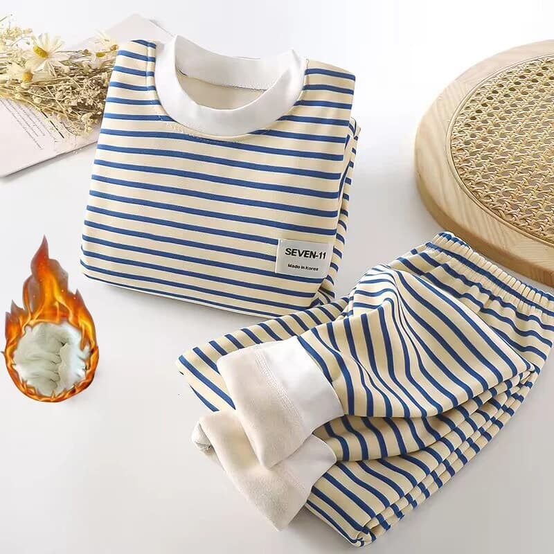 0-5 Jahre Alte Baby-Plüsch-Kinderpyjamas Einfarbige Langarm-Hosen Atmungsaktive Schlafanzüge für Jungen und Mädchen Freizeitkleidung