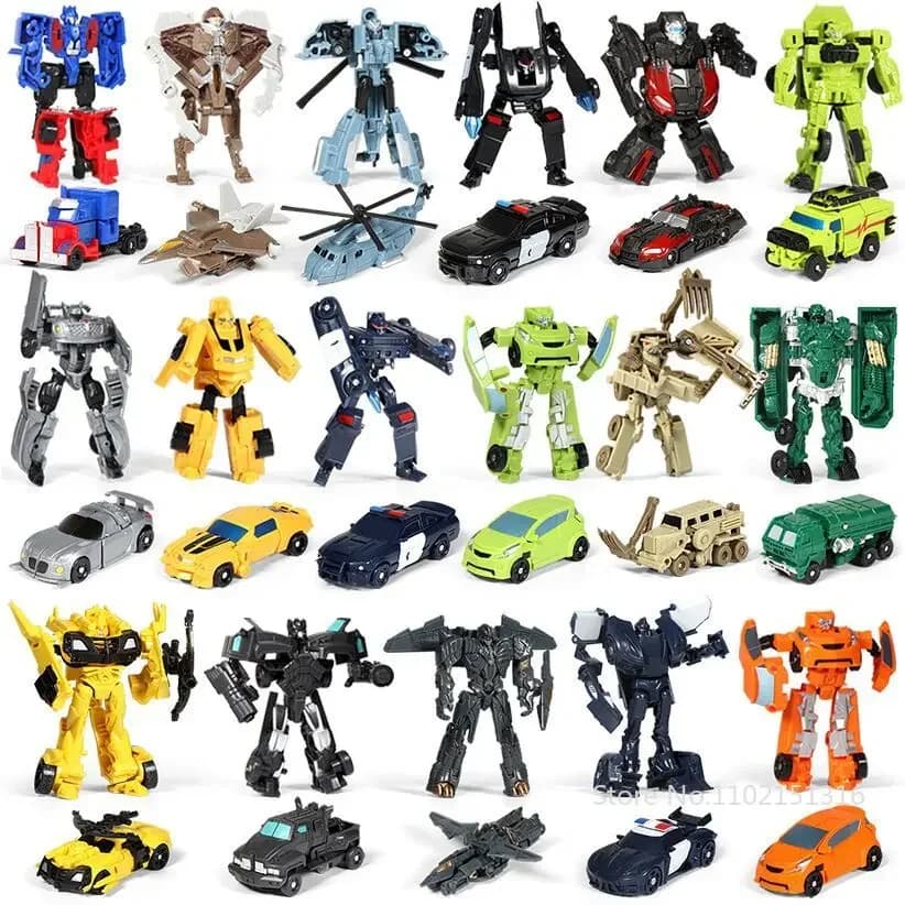 Mini-Transformationsroboter-Set, Spielzeugmodelle, 2-in-1, verformtes Auto, Spielzeug, Roboter, Spielzeug für Kinder, Geschenk, Actionfigur,