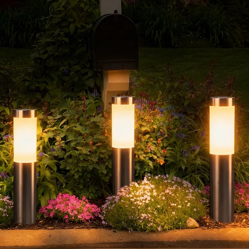 1/2/4/6 Stück Solar-Zylinder-Rasenleuchte LED Außenbeleuchtung Solar-Garten-Dekorationsleuchte für Hof, Weg, Einfahrt