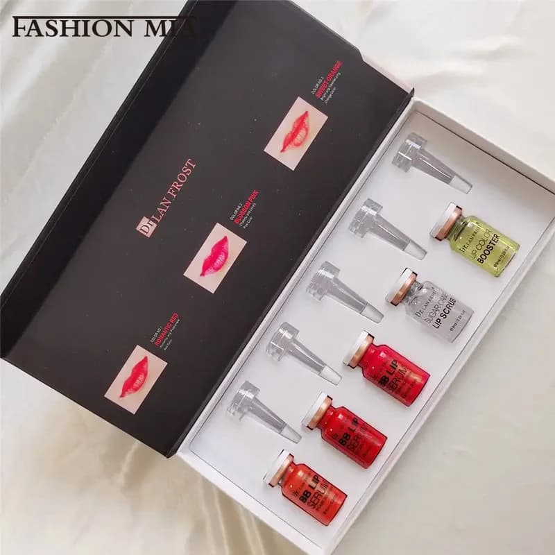 Korea 8ml BB Lippen-Creme-Serum Starter-Kit Langanhaltender Farbfast-Lipgloss Pigment Feuchtigkeitsspendende Lippenpflege-Behandlung