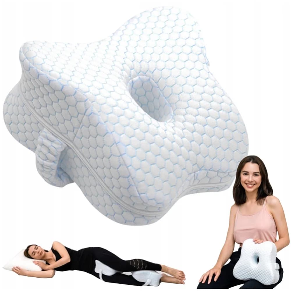 Memory-Schaum-Stützkissen, Ergonomisches Design für Nacken- und Beinstütze, Wirbelsäulen-Ausrichtungskissen