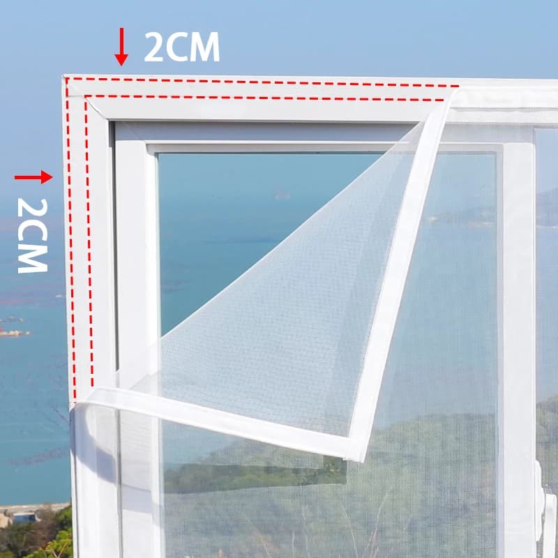 【Unsichtbare kundenspezifische · Verbesserter Schutz】 Fenster-/Türbildschirme für Mücken- und Insekten – Klettverschluss ohne Bohren,