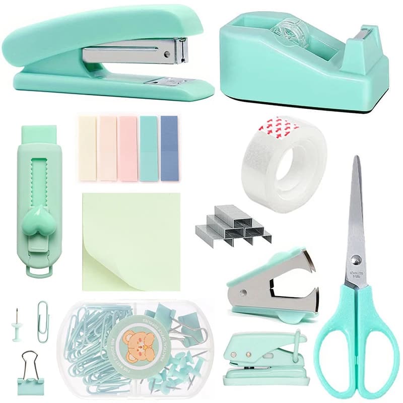 14-teiliges Hefter-Set für Damen, Bürobedarf-Set, interessantes und niedliches Briefpapier-Set für Kinder und Studenten