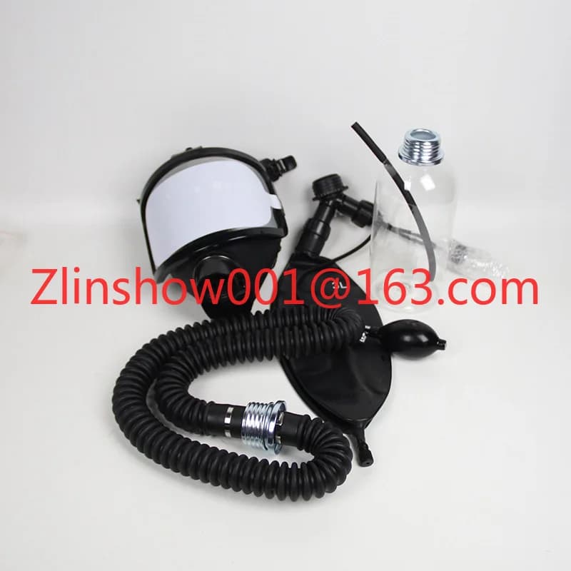Versilbertes gebogenes Gasmasken-Set, spezieller Gaskanal für Gasmasken, doppeltes Zubehör