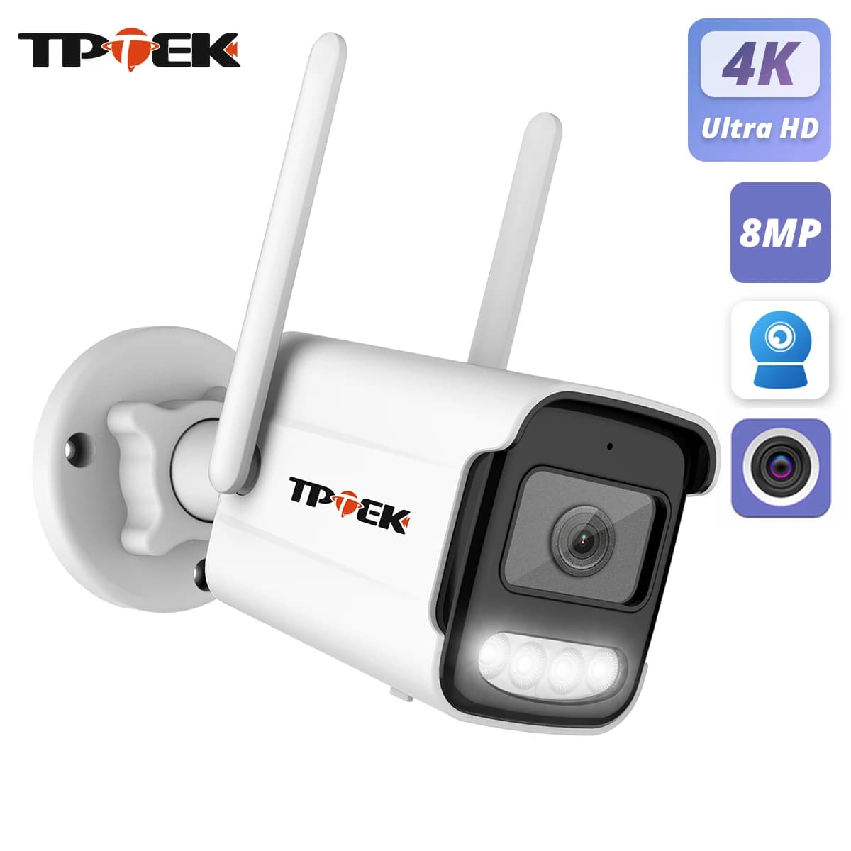 4K 8MP IP Kamera Outdoor WiFi Sicherheit Kamera Drahtlose Überwachung Wi-Fi Kugel Wasserdichte IP Video Hause Camara CamHi camHipro