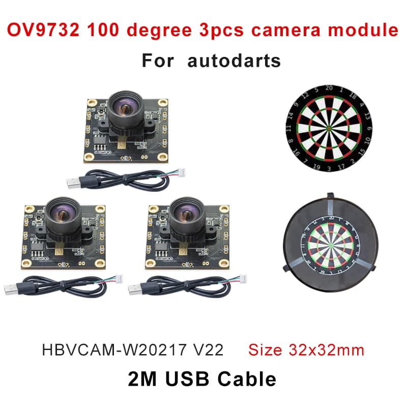 HBV OV9732/OV2710 100 Grad 1MP/2MP Kameramodul für Autodarts IO Punktezählsystem