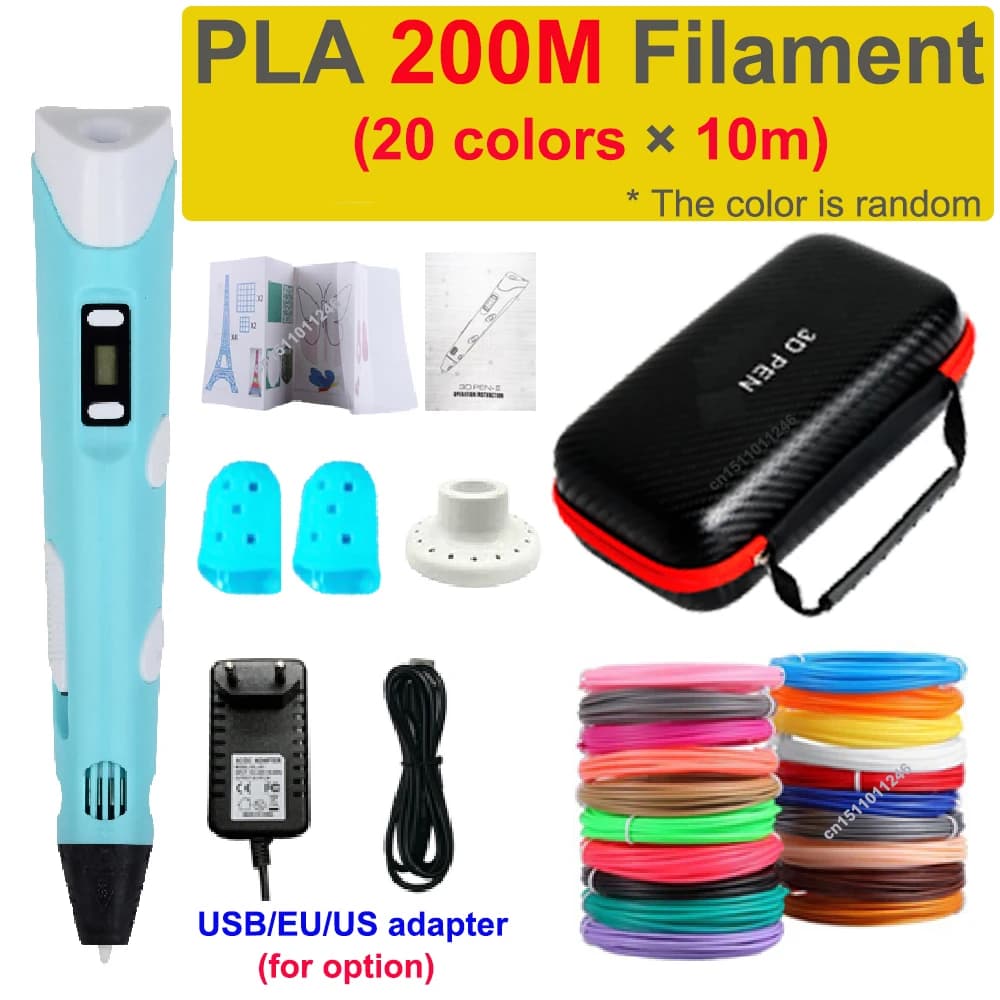3D Stift 3D Druck Stift Kinder DIY Zeichnung Stifte PLA Filament Geburtstag Weihnachten Jungen Mädchen Geschenk Für Kinder Mit Reise fall