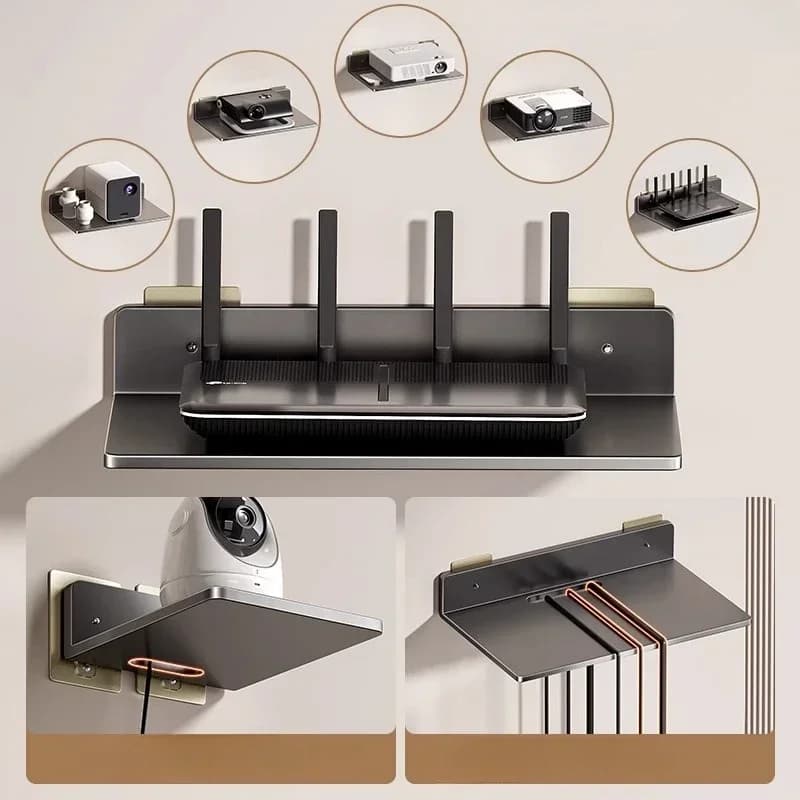 stanzfreie Projektorhalterung Einfachheit Haushalt tragbar Wandbehang Router Regal Mehrzweck TV Set-Top-Box Stützregal