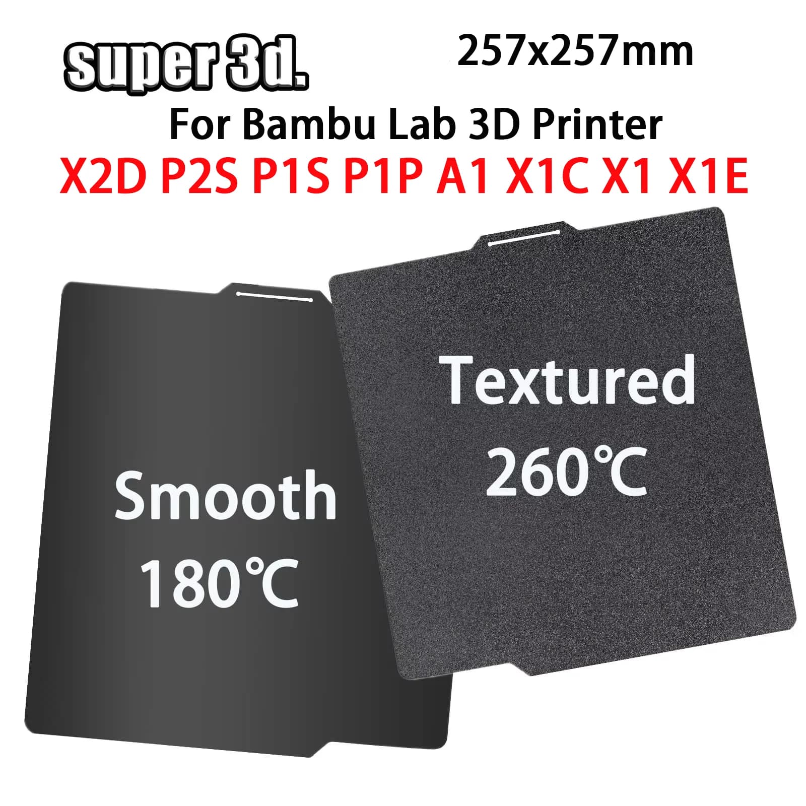 X2D P1P P1S P2S A1 X1C X1 Glatte PEI-Platte für Bambu Lab Bauplatte Doppelseitige Heizplatte für Bambu Lab A1 Bambulab P1P