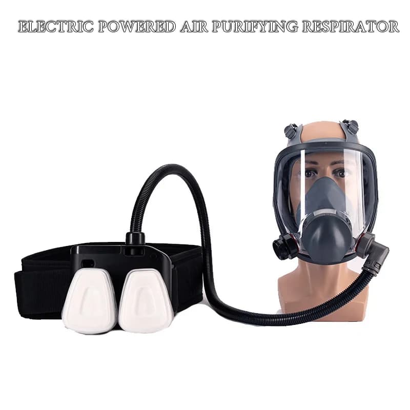 Elektrisch betriebene, luftreinigende chemische Atemschutzmaske 6800, Vollgesichts-Staubgasmaske, Doppelfilter, Arbeitssicherheit für industrielles