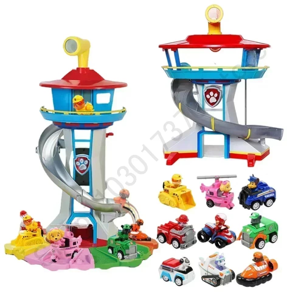 Paw Patrol Spielzeugset Cartoon Anime Figuren Patrol Canine Chase Skye Rebound Fahrrad Heimdekoration Kinder Weihnachten Geburtstagsgeschenke