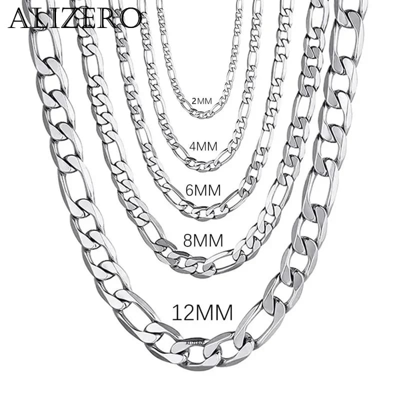 Herren 925 Sterling Silber 2MM/4MM/6MM/8MM/12MM Kette Halskette 16-30 Zoll für Mann Frauen Modeschmuck High-End-Halskette