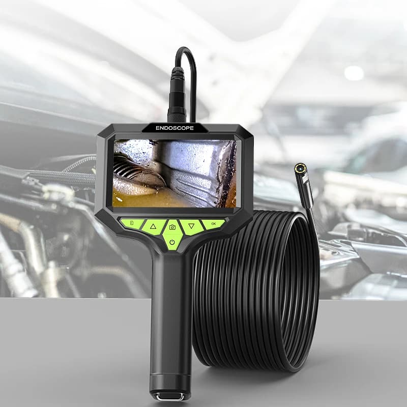 Handgehaltenes Industrie-Endoskop 4,3'' IPS-Bildschirm Autofokus-Kamera 8mm Einzel-/Doppel-/Dreifach-Linse USB-Sonde Auto-Inspektions-Boreskop