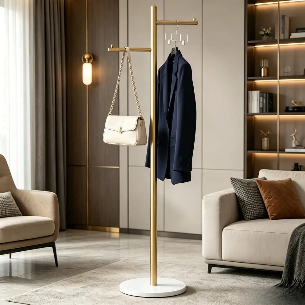 Freistehender Kleiderständer, Offenes Garderobensystem, Moderner Freistehender Kleiderständer, Jackenständer für Wohnzimmer Schlafzimmer, 167cm,