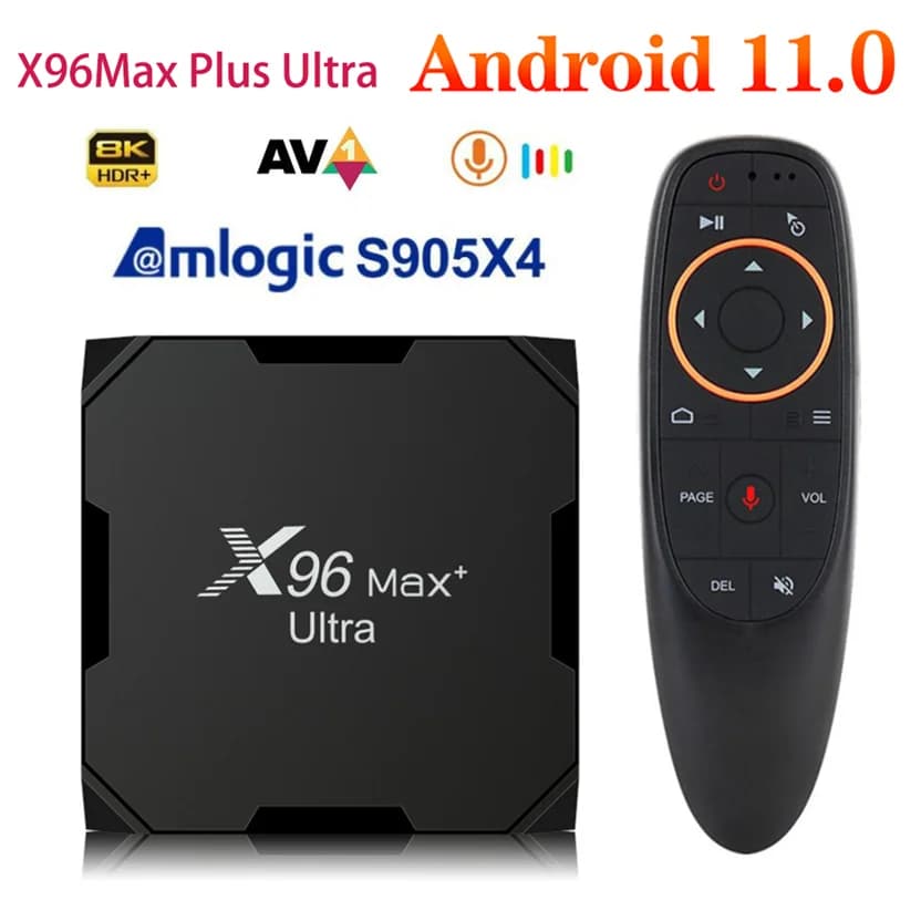 2022 Neue X96Max Plus Ultra Smart TV Box Android 11 Amlogic S905X4 Unterstützung AV1 8K Internet TV Player X96 Max Set Top Box