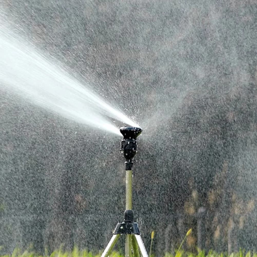 Drehbarer Stativsprinkler mit teleskopischer Edelstahlstütze und 360-Grad-Drehung Bewässerungssystem für Gärten und Rasenflächen