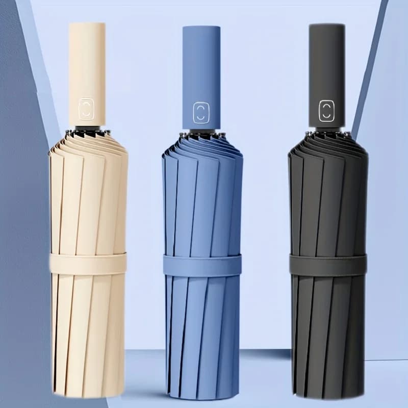 Verstärkter 24-Knochen-Regenschirm, starker und langlebiger, windbeständiger Regenschirm für Herren, Anti-UV-Sonnenschutz-Regenschirm für Damen,