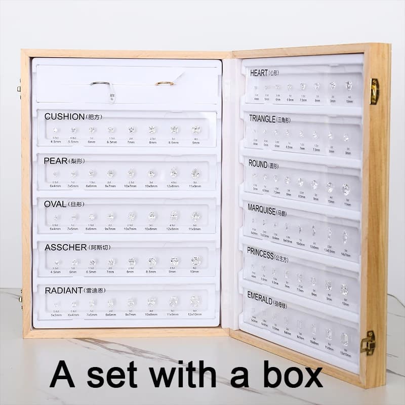 Verbesserte Version Tester Tools Edelsteine Diamantwerkzeuge Größe Referenzfarbe Klarheit Form Master Stone Set für die Schmuckherstellung