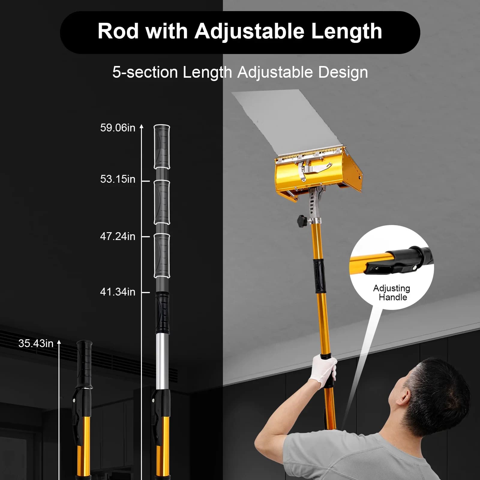Handspachtel für Glättarbeiten, Trockenbau-Glättkelle, Spachtelglätter, 26,5 cm für Hauswände oder Decken