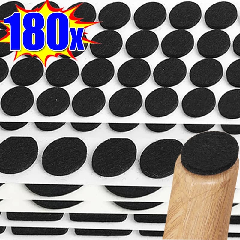 Verdickte Filz-Stuhlbein-Pads, selbstklebende Bodenschutzmatte, Möbelpolster, rund, quadratisch, für Schreibtisch, Stuhl, Sofa, Beine, rutschfeste