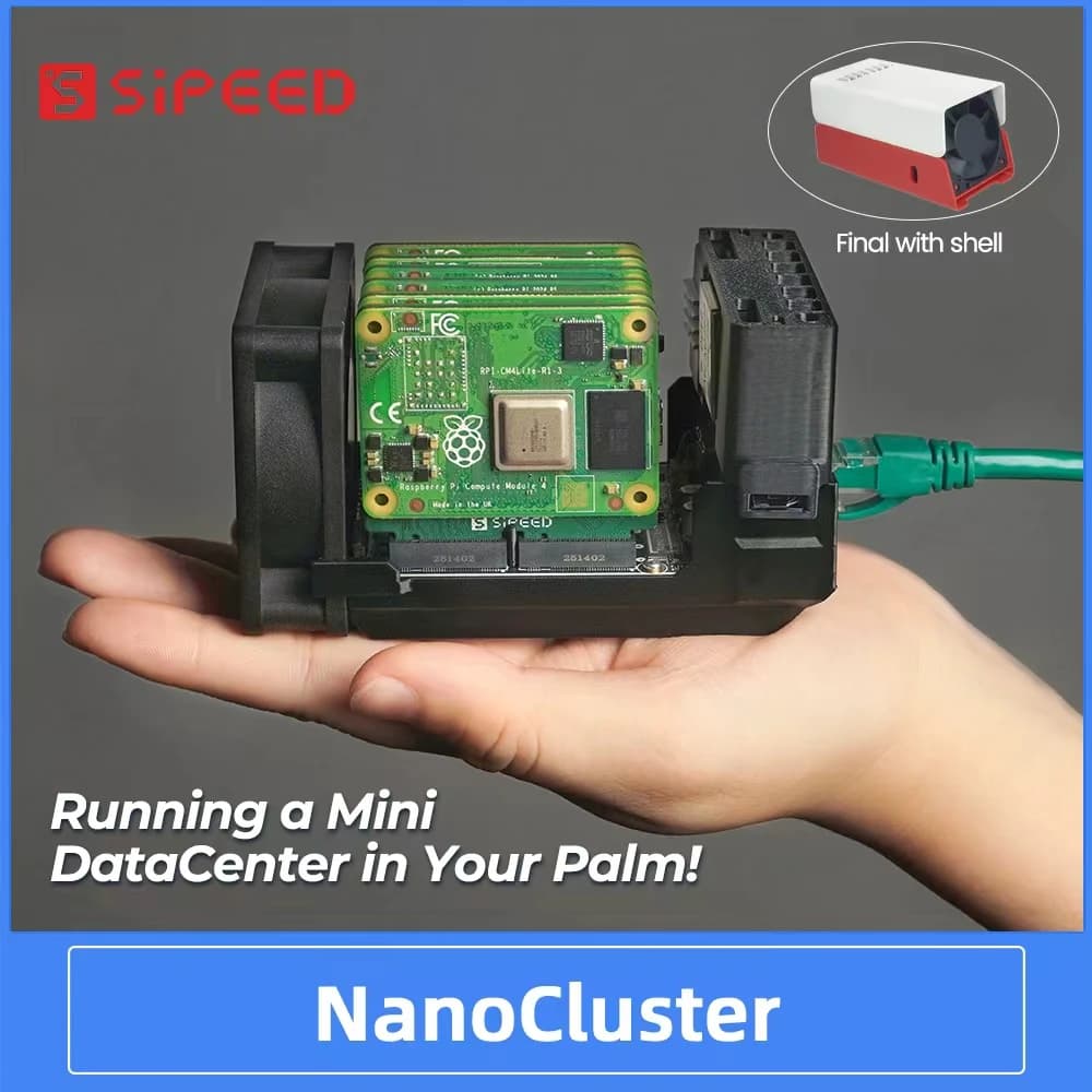 Sipeed NanoCluster 7x CM4/CM5 Nodes Mini Server für Kubernetes K3S Edge AI Homelab Raspberry Pi Cluster