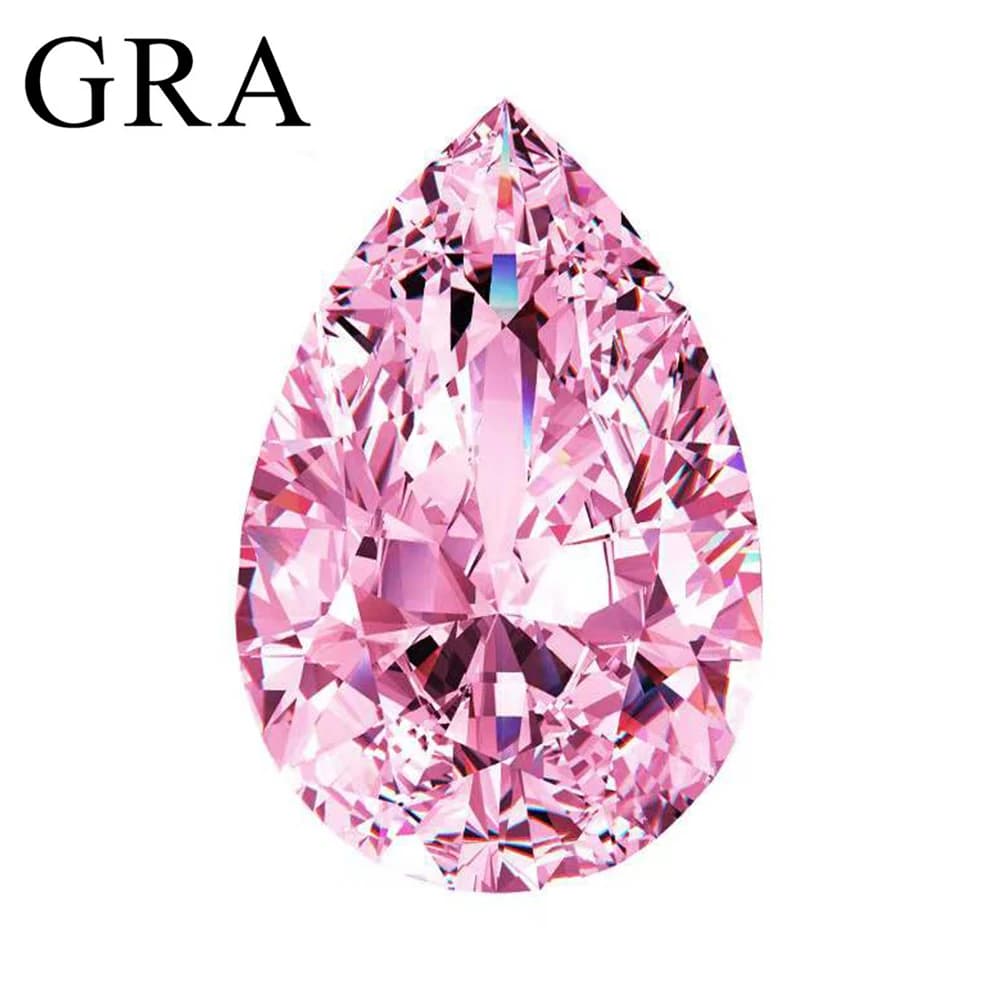 Echter rosa VVS1 D Farbe Moissanit lose Steine 0,5 ct-5 ct Edelstein Pass Diamond Tester mit GRA-Zertifikat für DIY edlen Schmuck