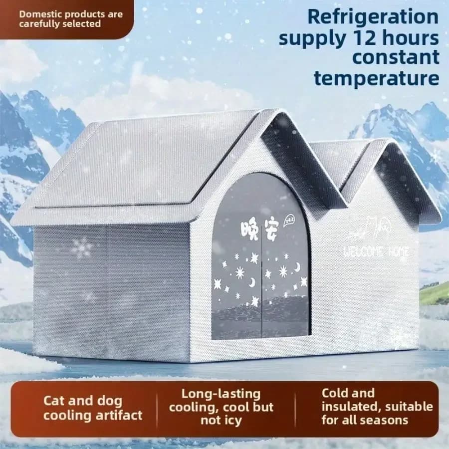 Sommer kleine mittlere Katze Hund Eishaus Klimaanlage BETT Sommer Kühlwerkzeug Nest Hund Hund Vier Jahreszeiten Haustier Eishaus