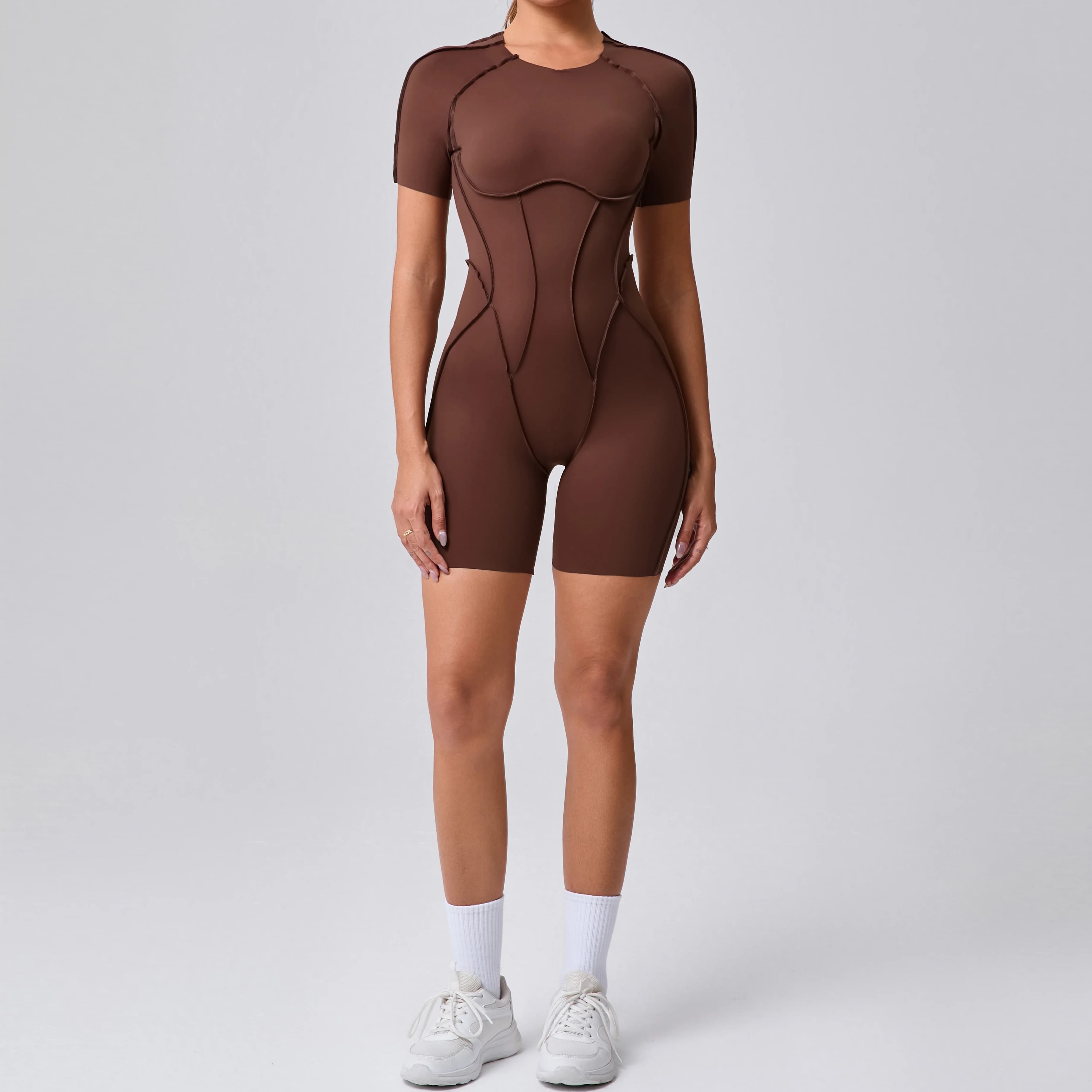 Kurze Overall Gym Kleidung Für Frauen Sportswear Fitness Overalls Backless Scrunch Booty Yoga Anzug Sport Set Outfit