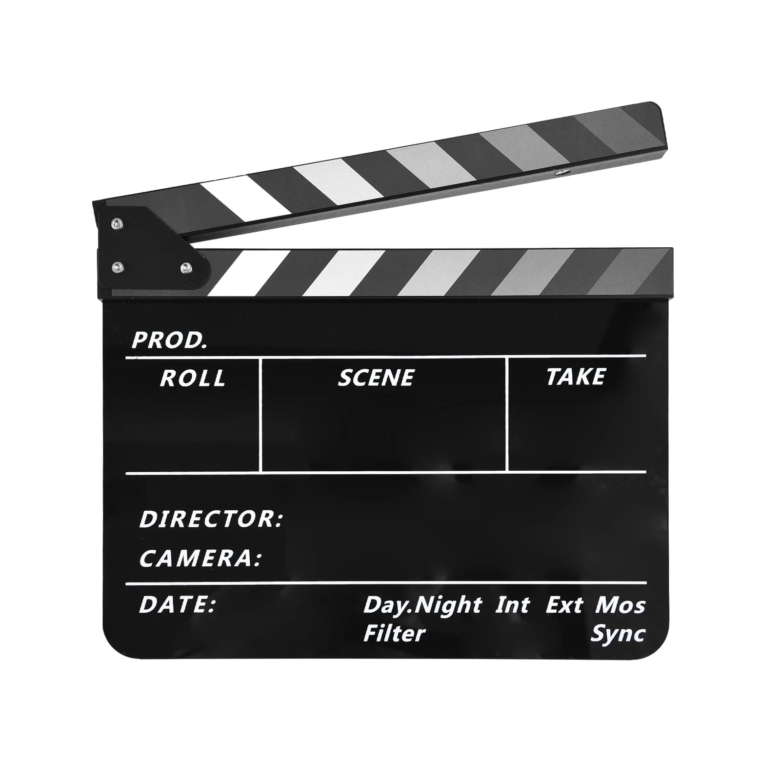 Acryl Clapperboard Film Clapboard Movie Director's Slate Cut Action Scene Board Film Slate Dry Erase Film Clapperboard