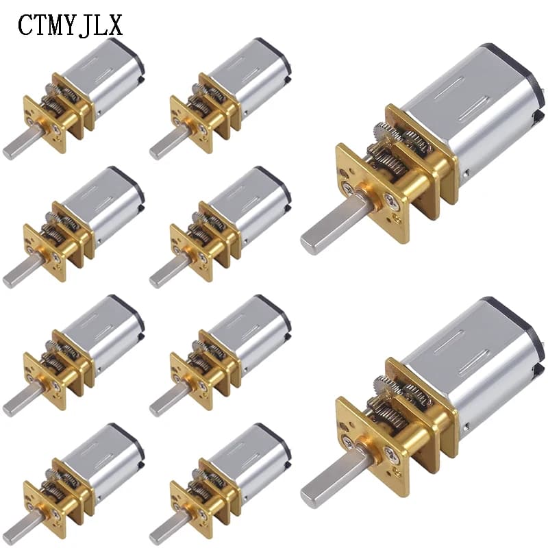 10 Stück DC 3V 6V 12V GA12-N20 Mikro-Metallgetriebemotor Zahnradgetriebemotor 15RPM 30RPM 50RPM 100RPM 200RPM 300RPM 500RPM 1000RPM
