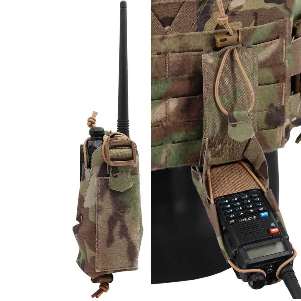 Taktische Gridlok Radio Tasche BAOFENG/POFUNG UV5R UV82 Walkie Talkie Tasche Molle Intercom Tasche Für Jagd Airsoft