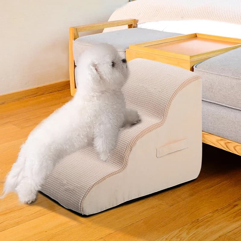 Hundeleiter, 3-stufige Treppe, Katze, Hundetreppen, Rampe, abnehmbare Hunderampe, geeignet für ältere Hunde und Haustiere mit Gelenkschmerzen