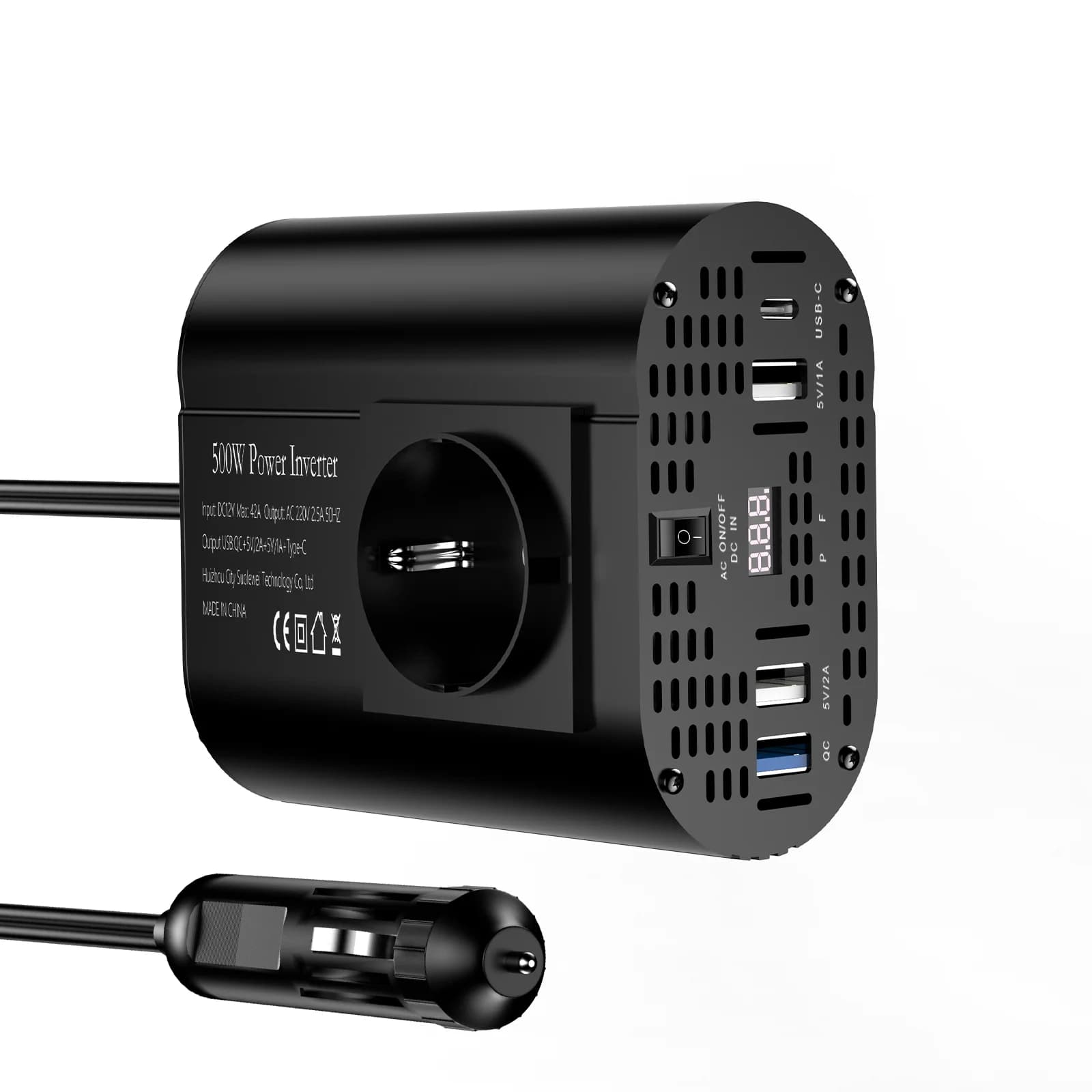 Modifizierter Wellenwechselrichter – Neuer EU-Steckdose 500 W/400 W Wechselrichter, geeignet für Autos und Mobiltelefone