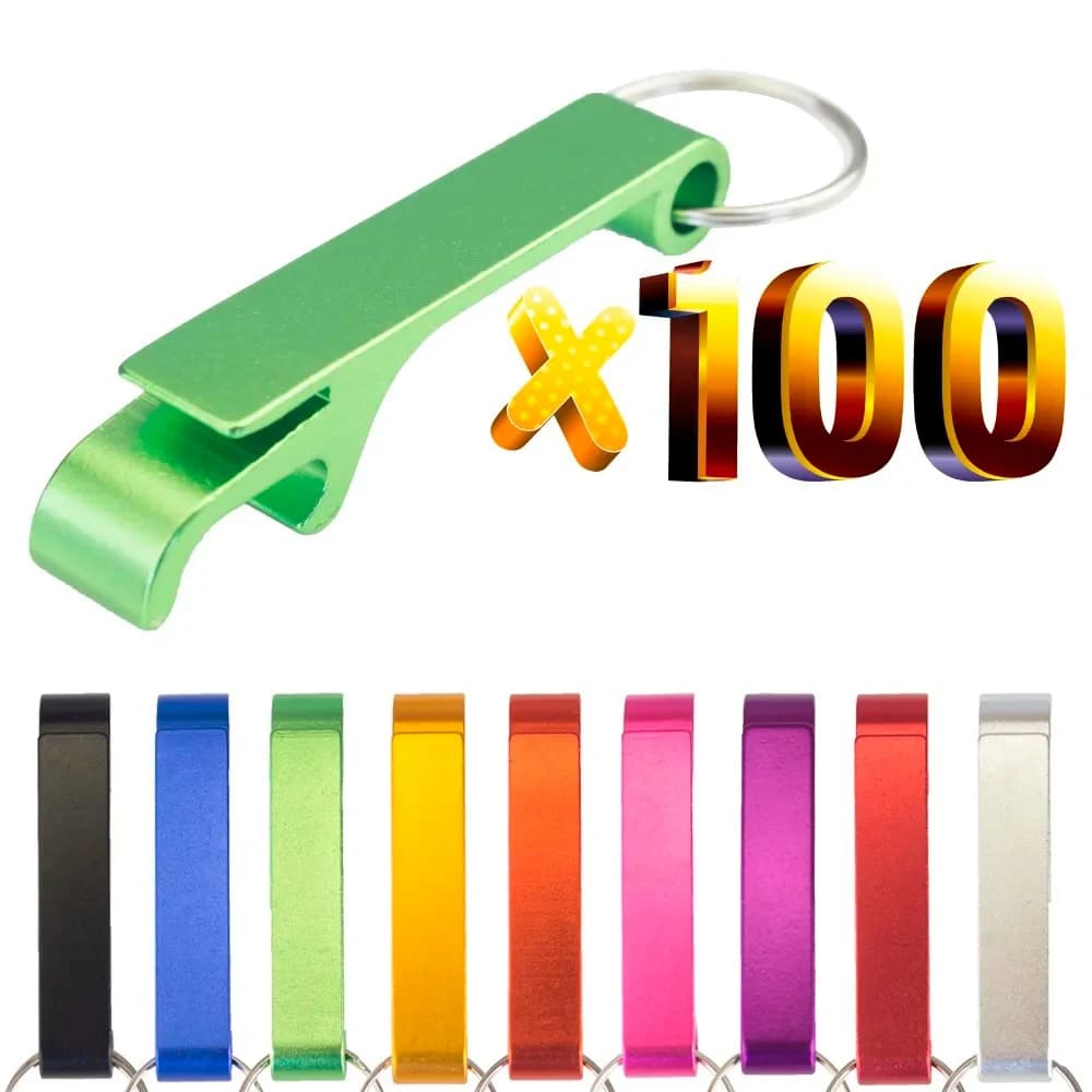 Großhandel 100/50/20 Stück Personalisierter Flaschenöffner-Schlüsselanhänger mit Eigenem Logo und Namen, Individuelles Hochzeitsgeschenk, Bar-