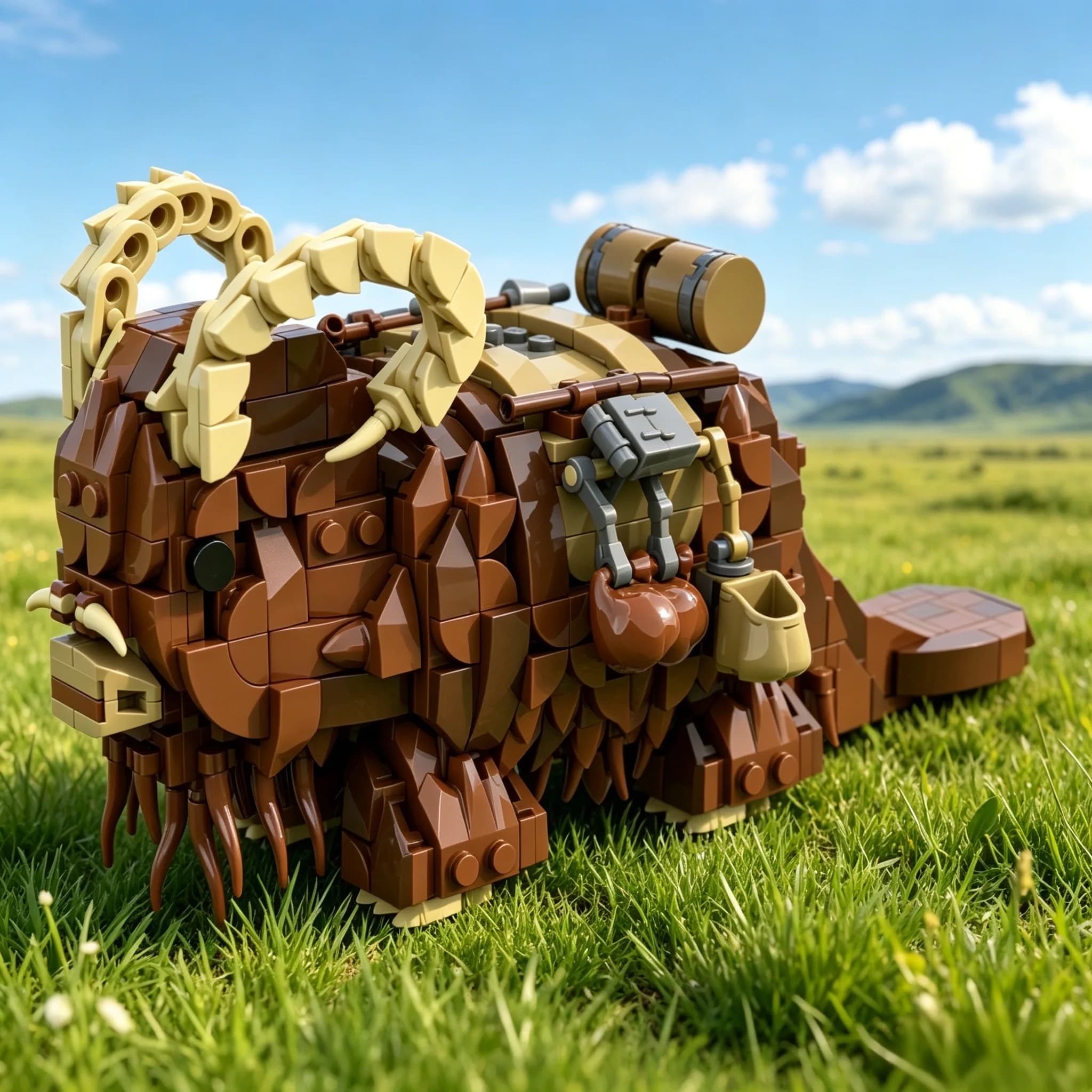 Wüstenkreatur-Baustein-Set, DIY-Montage, Tiermodell, Bausteine, Lernspielzeug für Kinder und Erwachsene