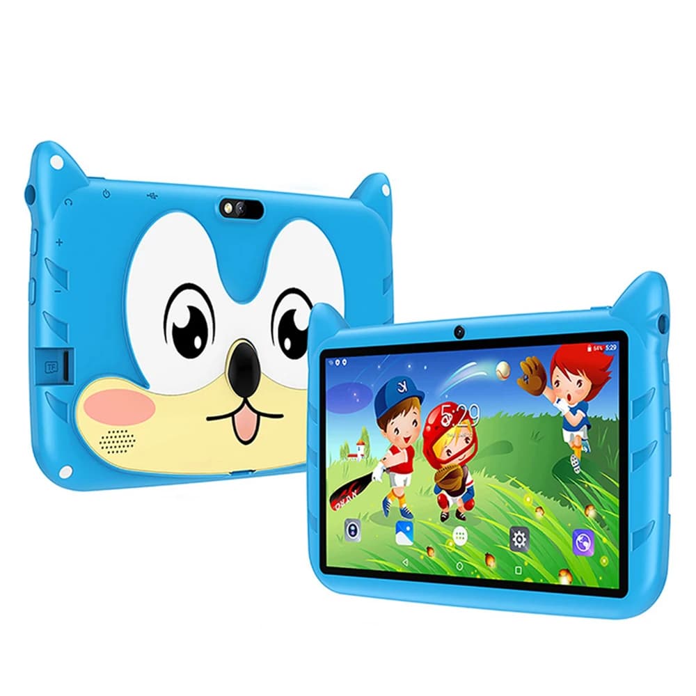 BDF Cartoon-Muster 7 Zoll Kinder-Tablet Quad-Core 4GB RAM 64GB ROM Android 13 Google Lern- und Spiele-Tablet 4000mAh