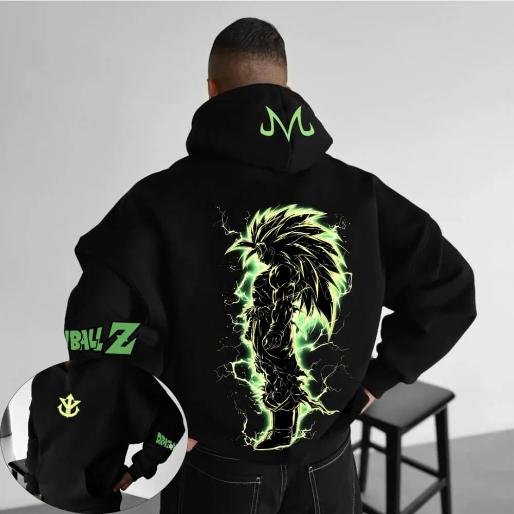 Dragon Ball Herren Hoodie Pullover Goku Japan Anime Sommer Herbst Junge Kinder Langarm Hochwertige Eltern-Kind-Kleidung