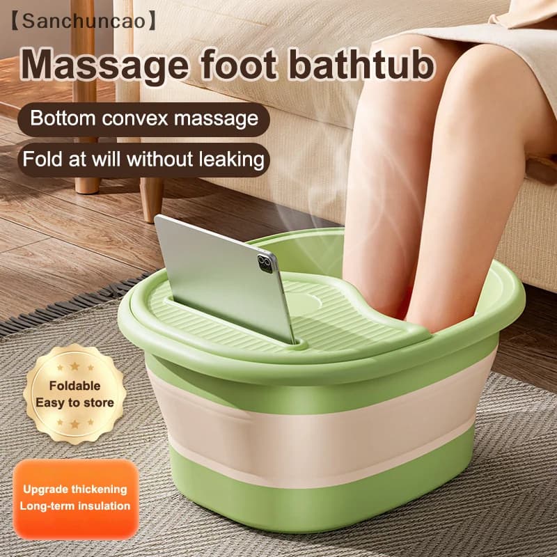 1Pcs Faltbare Hause Fußbad Eimer Massage Fuß Waschen Freizeit Gesundheit Eimer Fußbad Becken Tragbare Fuß Einweichen Fuß Wanne