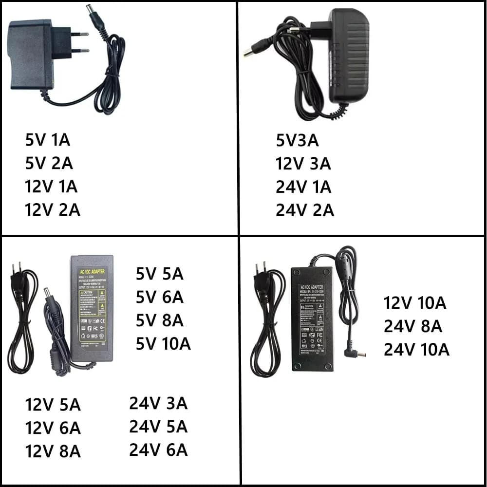 AC 220V zu 5V 12V 24V Netzteil Adapter 1A 2A 3A 5A 6A 8A 10A Ladegerät Universal Schaltnetzteil Adapter 5 12 24 V Volt