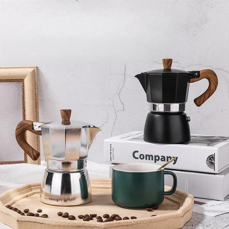 150/300 ml Mokkakanne Aluminium Espressomaschine Perkolator Wasserkocher Latte Italienische Moka Cafeteira Herd Kaffeemaschine Mokkakanne