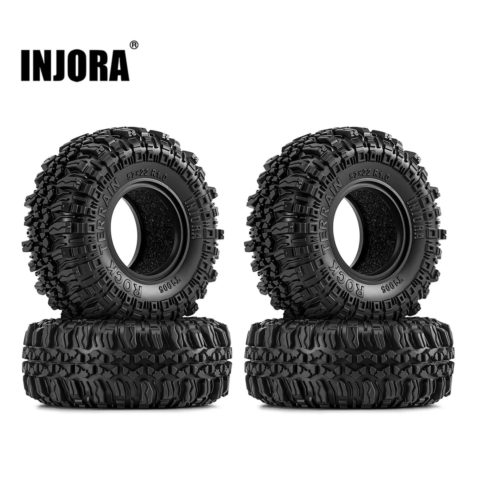INJORA G2 57*22mm 1,0" Geländereifen für 1/24 1/18 RC Crawler (T1005)