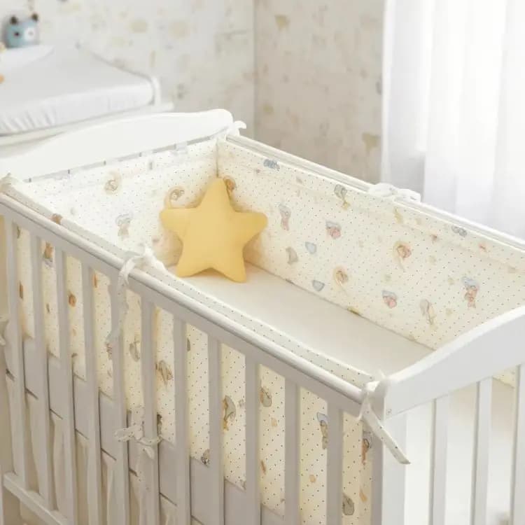 Baby-Bettumrandung, Bettschutzkissen, Einfarbiges Bettgitter, Schutzgitter, Baby-Sicherheitsprodukte 2036 neu