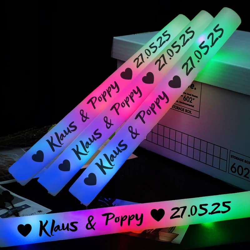 30/60/100/120 Stück RGB LED Glow Foam Stick Bulk Bunte LED Glow Sticks Cheer Tube Dark Light Geburtstag Hochzeit Party Supplies