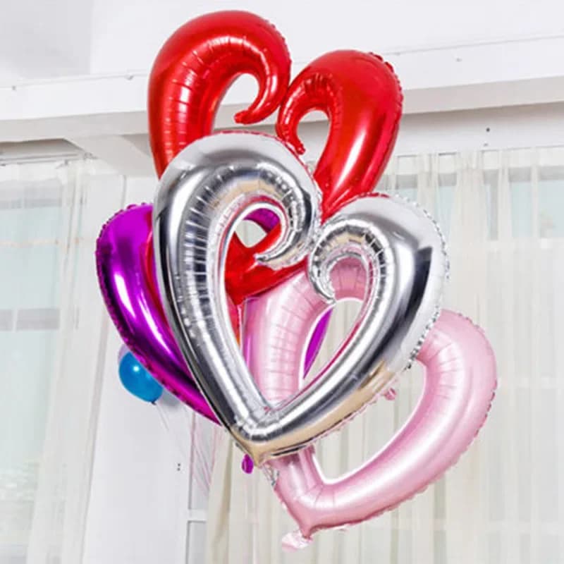 40 Zoll riesige Haken-Herz-Folienballons, Verlobung, Hochzeit, Dekoration