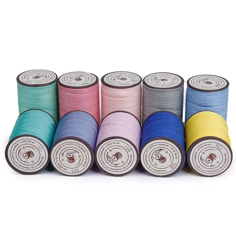 Runder Leder-Nähwachsfaden, Kordel, Handarbeit, Stricken, Basteln, Wachsfaden für Leder, DIY-Projekt, Halskette, Armband, rund, 63 Farben