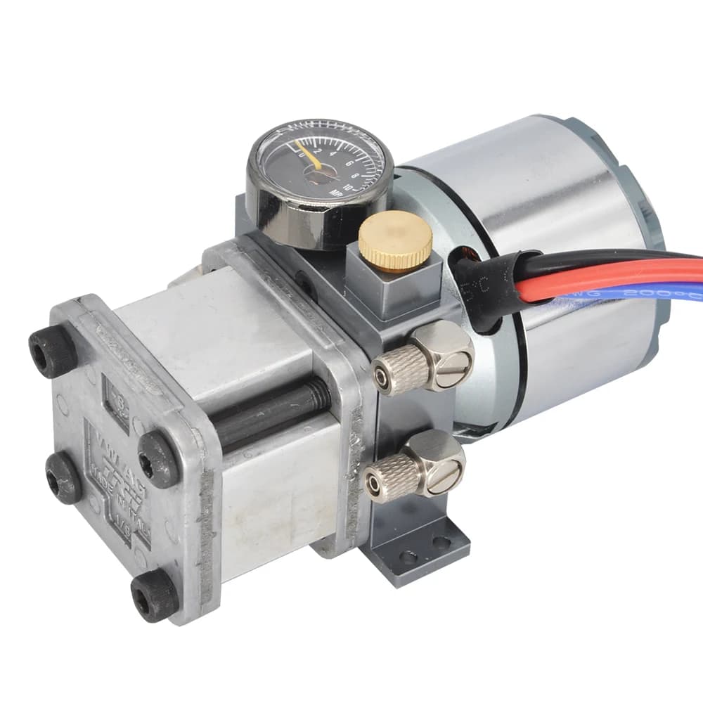 10 MPa 5055 Hydraulikölpumpe mit geräuscharmem Motor und Druckregelventil für 1/12 RC Bagger Italienische Zahnradpumpenteile
