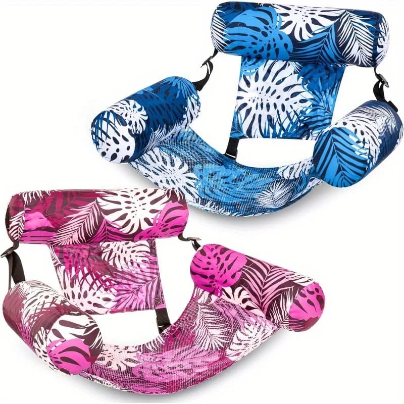 Sloosh 2er-Pack Schwimmende Liegestühle Aufblasbare Pool-Liegen für Erwachsene Hochbelastbar, Schwimmender Sessel für Sommer, Wasser, Strand und