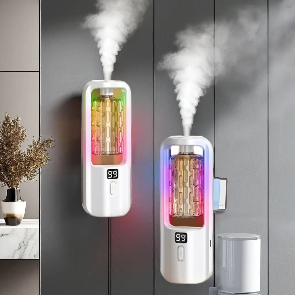 50 ml wandmontierter Aroma-Diffusor für ätherische Öle mit Zeiteinstellung, Luftreinigung, Duftverbreitung für Schlafzimmer, Toilette